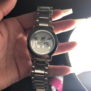 MK slim Silver watch